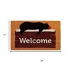 HomeRoots 17" X 29" Natural Black And Brown Bear Welcome Outdoor Coir Door Mat - 3 of 4