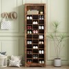 Shoe Rack Large Capacity Free Standing Tall Shoe Cabinet with 30 Compartments Wooden Shoe Rack Organizer for Entryway Closet Bedroom Hallway brown - 4 of 4