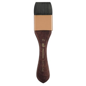 Princeton Neptune Mottler Brush, Synthetic Bristles, Short Handle Watercolor Paintbrush, Dark Wood, Size 1/2 inch, 1 Count - 1 of 4