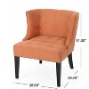 TOAOTBNBO Solid Wood Accent Chair with High Back, Contemporary Armchair with High Density Foam Upholstered Chair Comfy Lounge Chair for Bedroom - 3 of 4