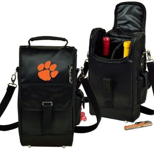 NCAA Clemson Tigers Two Bottle Wine Tote w/Corkscrew - 1 of 3