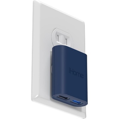 iHome 2-Port USB Wall Charger, AC Pro Multiport Plug Adapter, Phone Charging Block with Dual Ports, Flat Wall Adapter for Home & Travel