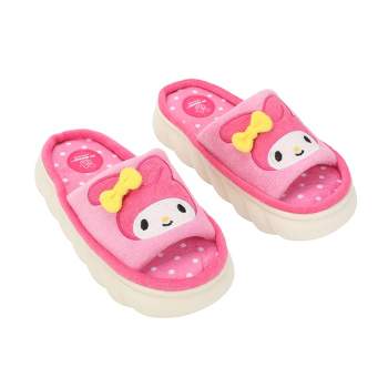 My Melody 3D Character Face Art Women’s Pink Open-Toed Slide Slippers