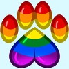 Adult Design By Humans Rainbow Pride Heart Pawprint By leashonlife T-Shirt - 2 of 2