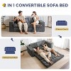 MAXYOYO Convertible Sofa Bed, Pull Out 3 Seater Sleeper Sofa, 2 in 1 Fold Out Floor Couch with Pillows for Living Room - 4 of 4