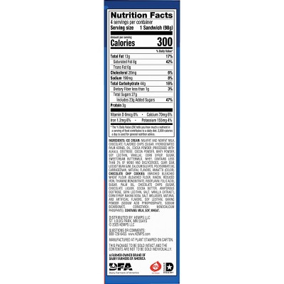 Kemps Vanilla Frozen Kempswich - 4pk