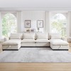Oversized 157.5" Corduroy Cloud Modular U-Shaped Sectional Sofa with Big Deep Seat and 2 Storage Ottoman, 6-Piece Free combination Sofa - 4 of 4