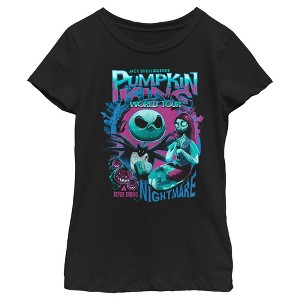 Girl's The Nightmare Before Christmas Pumpkin King World Tour T-Shirt - 1 of 4