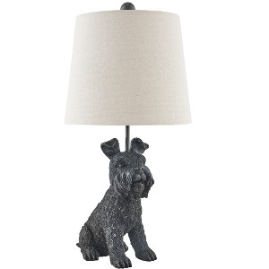 Crestview Collection 23.5"H Black Resin Schnauzer Table Lamp With Shade - 1 of 1