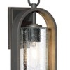 Minka Lavery Industrial Outdoor Wall Light Fixture Oil Rubbed Bronze 13 1/2" Clear Seeded Glass for Post Exterior Porch Yard Patio - 3 of 3