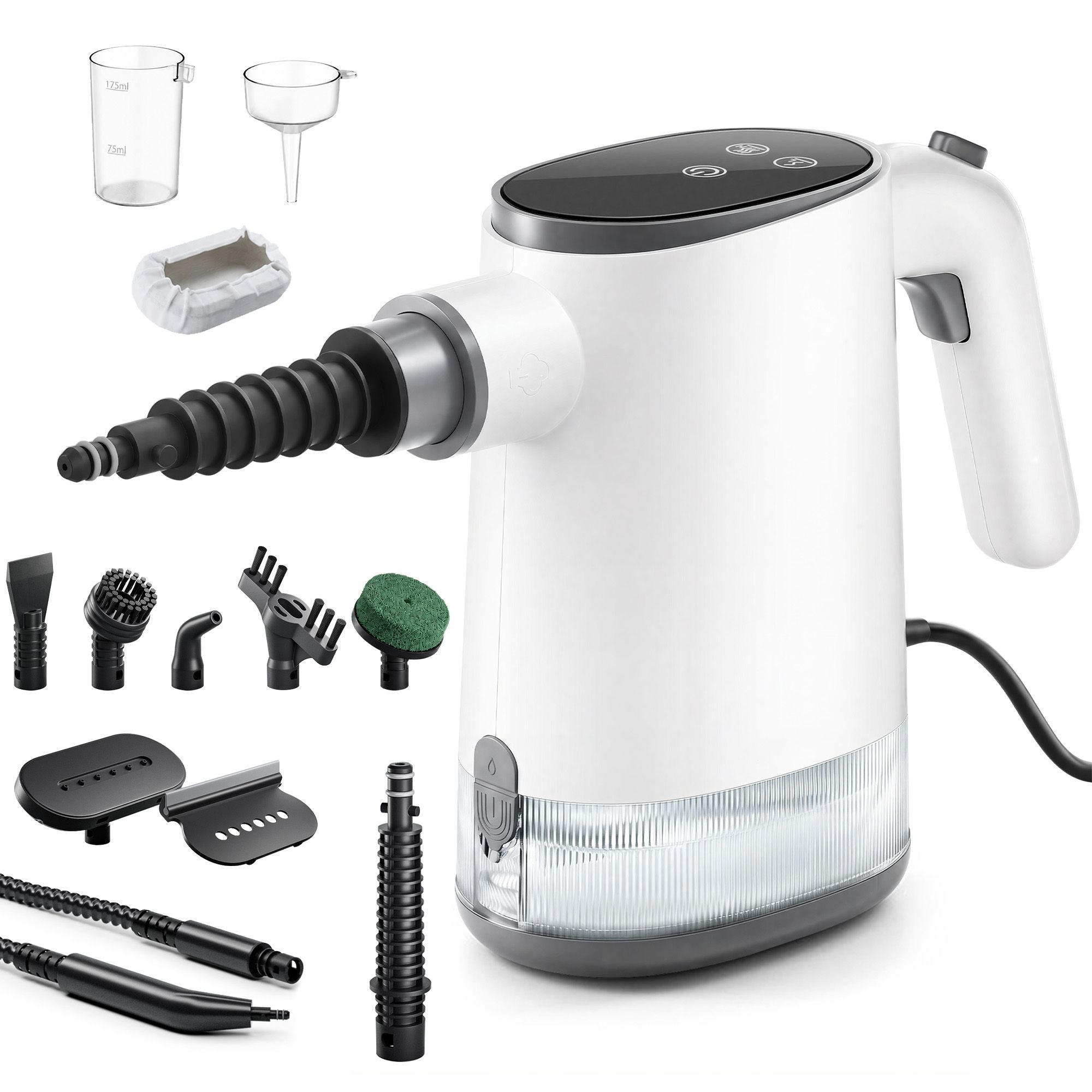 Teendow Handheld Steam Cleaner with 14 Accessories, 1200W Steamer with 10s Fast Heating, 600ml Water Tank,for Cleaning Home, Kitchen, Multi-Surface