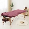 FDW Portable 84 Inches Long 28 Inchs Wide Hight Adjustable Table 2 Folding Massage Spa Facial Cradle Salon Bed W/Carry Case - 2 of 4