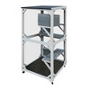 SEVOBAL Outdoor Cat Enclosure, Large Kitty Cat Condo Cage Shelter Playpen with Sliding Doors, Beige (30.7"*30.7"*71") - 2 of 4