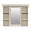 YOOCOZZ 35'' x 28'' Wall Mounted Bathroom Storage Cabinet with Mirror Door and 6 Open Shelves-Beige - 4 of 4