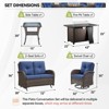 Buenhomino 5 Pieces Patio Furniture Set with Propane Fire Pit Table, Deep Seating Swivel Rocker Glider Chairs with Table Patio Conversation Set - 4 of 4