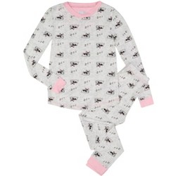 GAP Baby Toddler Girls Size 12-18 Months Natural Leopard Pajamas Sleep Set 