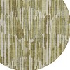 Olive Green Brown And Beige Abstract Washable Indoor Outdoor Area Rug - 4 of 4