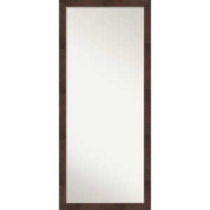 28" x 64" Wildwood Framed Full Length Floor/Leaner Mirror Brown - Amanti Art: Modern Rectangle, Polystyrene Frame, Wall Mountable - 1 of 4