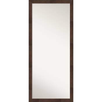 28" x 64" Wildwood Framed Full Length Floor/Leaner Mirror Brown - Amanti Art