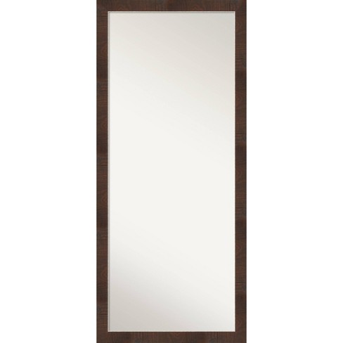 28" x 64" Wildwood Framed Full Length Floor/Leaner Mirror Brown - Amanti Art - image 1 of 4