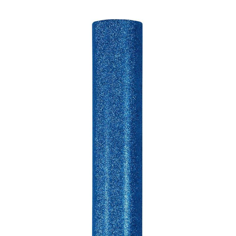 JAM PAPER Royal Blue Glitter Gift Wrapping Paper Roll - 1 pack of 25 Sq. Ft., 4 of 6