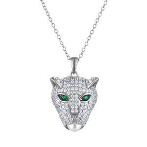 Designs By Gioelli Sterling Silver Cubic Zirconia Panther Necklace - 1 of 2