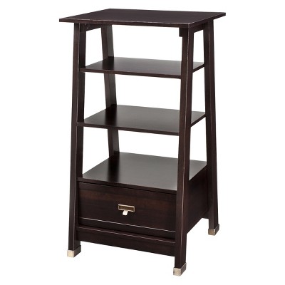 trestle bookcase espresso