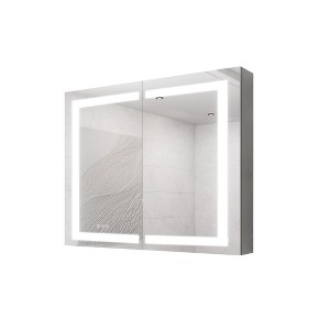 Lighted Cabinet, 36x24 Inch Bathroom Cabinet With Double-sided Mirror Door, Adjust Brightness And Color Temperature Cabinet - 1 of 4