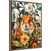 Amanti Art Hamster in Flowers by Justyna Jaszke Framed Canvas Wall Art - 2 of 4