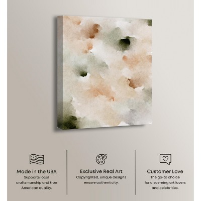 Cotton Balls and Cinnamon Abstract Watercolor Canvas Art, 20" x 24"