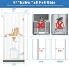 LOVMOR 61" Extra Tall Cat Gate for Doorway, Adjustable Wide, Dog Door with Cat Door, Suitable for Doorways or Kitchen, No Drilling Pressure Mount Kit - 4 of 4