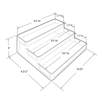 Clear Acrylic Three-Tier Countertop Display Rack