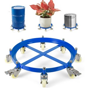 55 Gallon Drum Dolly 1000 lbs - Barrel Cart With Swivel Casters & Cross Braces, Non Tipping Drum Transport for Warehouse/Factories - 1 of 4
