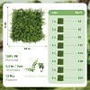 12pcs Artificial Grass Wall Panels, 20 in x20 in Faux Boxwood Panels, Sun Resistant Greenery Wall Backdrop, Odorless Green Plant - 3 of 4