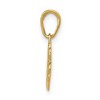 Black Bow Jewelry 14k Yellow Gold Textured Four Leaf Clover Pendant, 10mm (3/8 inch) - 2 of 4