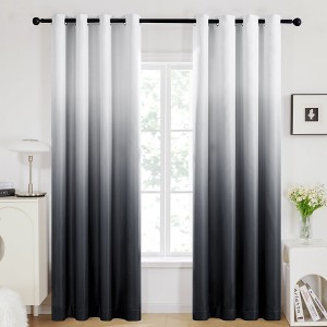 Deconovo Ombre Gradient Room Darkening Curtain, 1 Panel, OEKO-Certified - 1 of 4