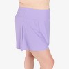 Calypsa Women's Plus Size Chlorine Resistant High Waisted Mini Swim Skirt With Shorts - 3 of 4