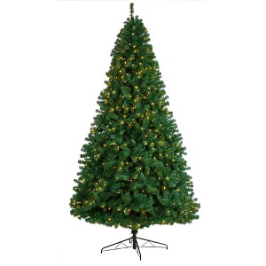 Nearly Natural 9-ft Northern Tip Artificial Christmas Tree with 650 Clear LED Lights and 1860 Bendable Branches - 1 of 4