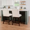 Linon Set of 2 Cyrus Swivel Counter Height Barstools Natural - 3 of 4