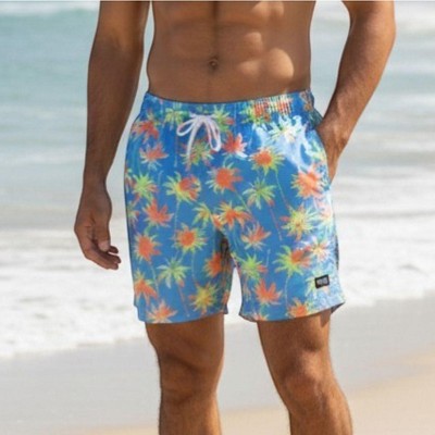 HEAT Swimwear Men's UPF 50+ 17" Blue Palms Swim Trunks X large — фото 4