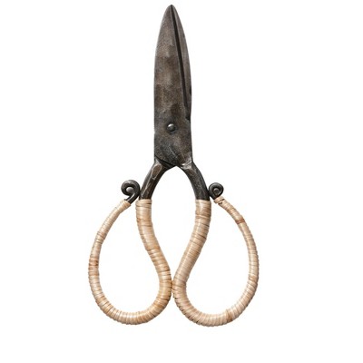 tagltd Cane Wrapped Forged Iron Scissors