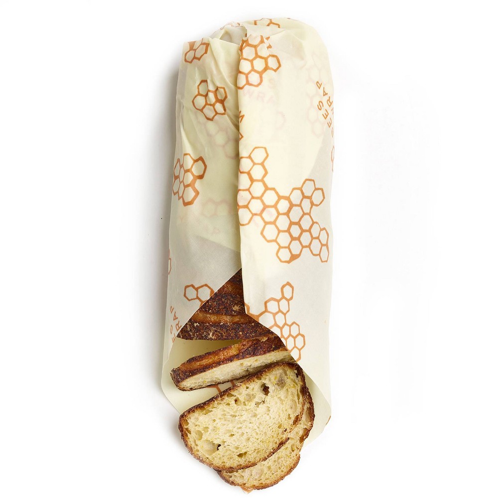 Bee&#039;s Wrap Reusable Bread Wrap Reusable Beeswax Food Wrap Sustainable Plastic Free Bread Keeper