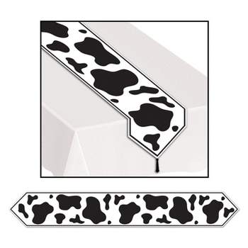 Beistle 11" x 6' Printed Cow Print Table Runner 4/Pack 57200