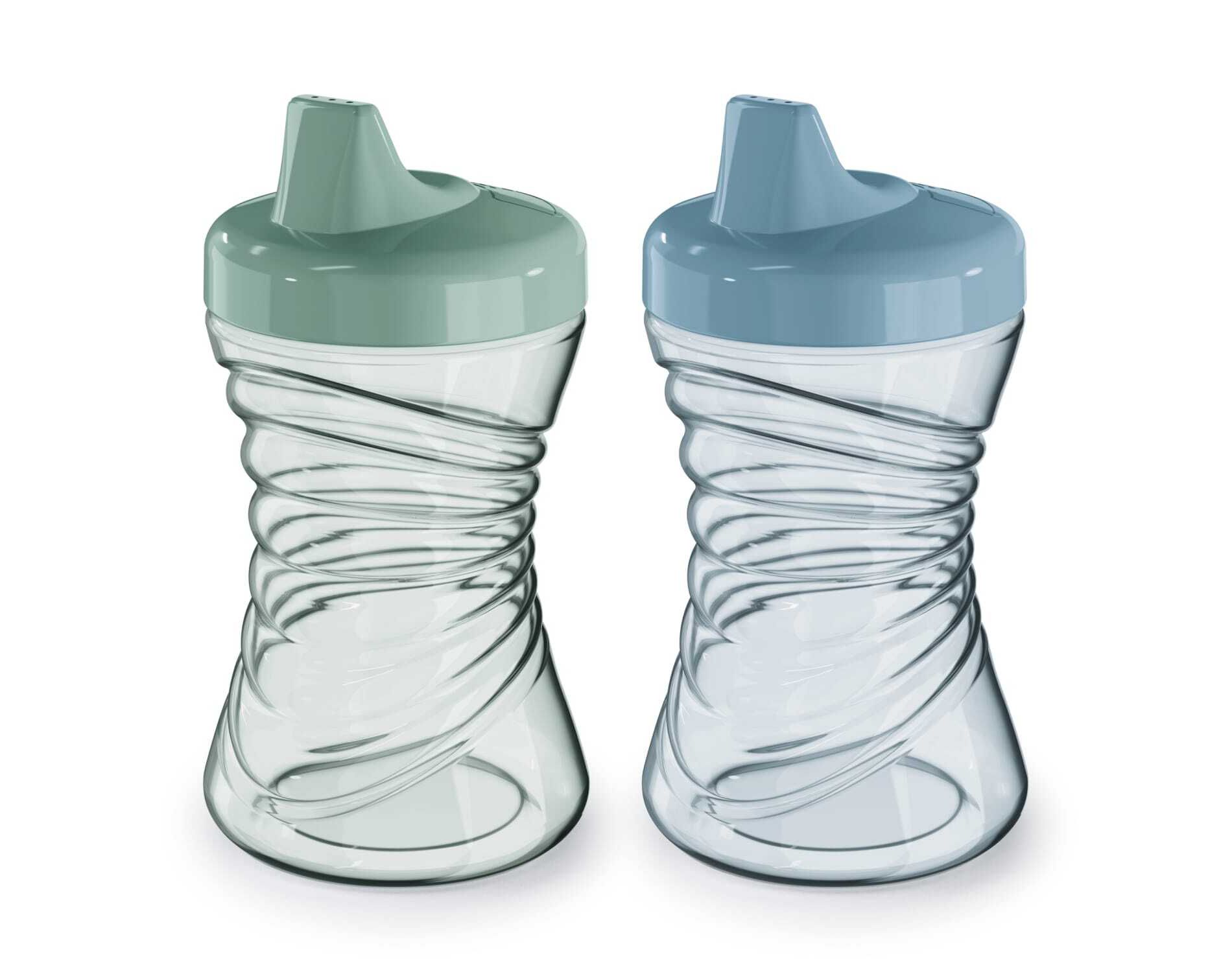 NUK 10 fl oz Plastic Fun Grips Hard Spout Sippy Cups - 2pk
