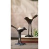 Distressed Brown Cast Iron Bird Tea Light Holders – 2x Set of 2 – 7"Tall by Kalalou - 3 of 3