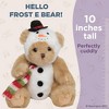 Bearington Frost E Bear Christmas Stuffed Animal, 10 Inch Snowman Plush Teddy Bear Decor - 2 of 4