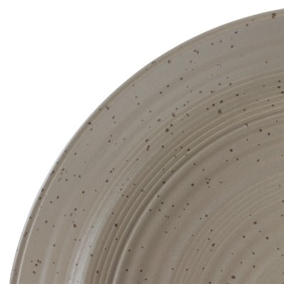 Bee & Willow Greige Ceramic Round Dinner Plate Set of Six
