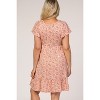 PinkBlush Pink Floral Ruffle Accent Maternity Dress - 3 of 4