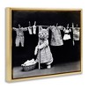 Stupell Industries Kitten Does The Laundry Floating Frame Canvas Art - 2 of 4
