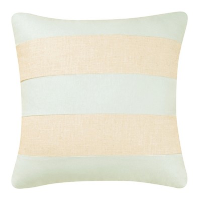 C&F Home 17" x 17" Blue/Linen Canvas Throw Pillow